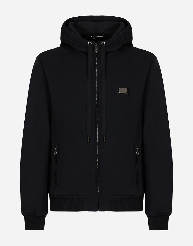 Cotton jersey hoodie