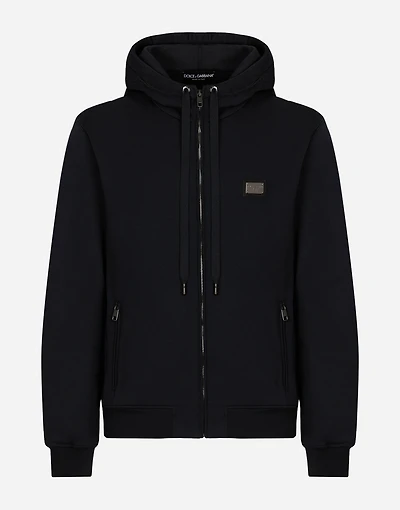 Cotton jersey hoodie