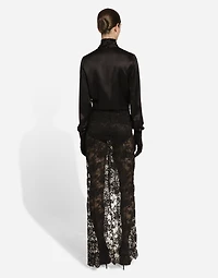 Long Chantilly lace skirt