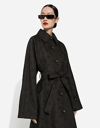 Quilted jacquard trench coat with DG logo