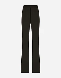 High-waisted flared chiffon pants