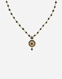 Sicily Necklace 18-carat yellow gold, black jades and black sapphires