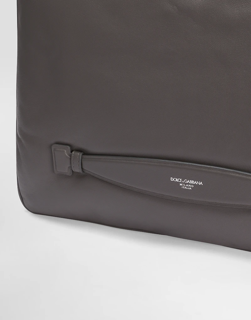 Calfskin nappa leather pouch