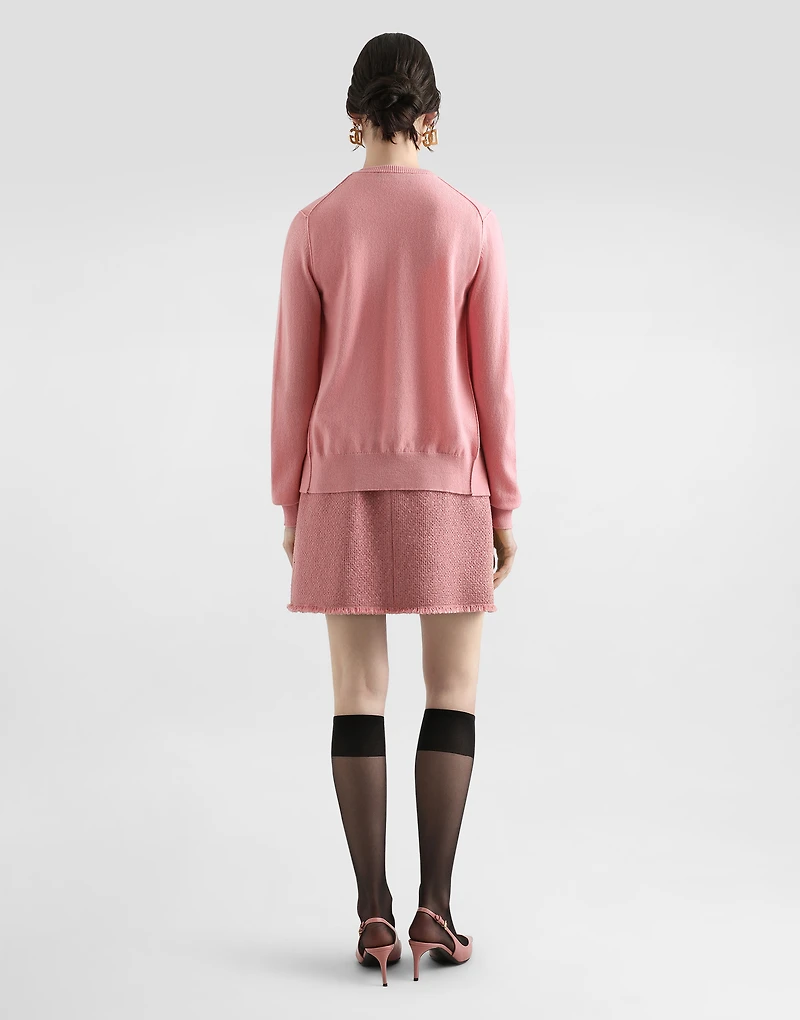 Cashmere tank top with inside-out seams