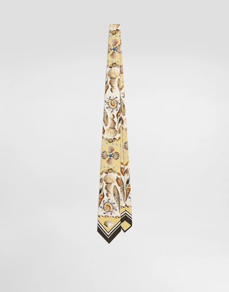 Shell-print tie