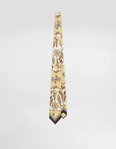 Shell-print tie