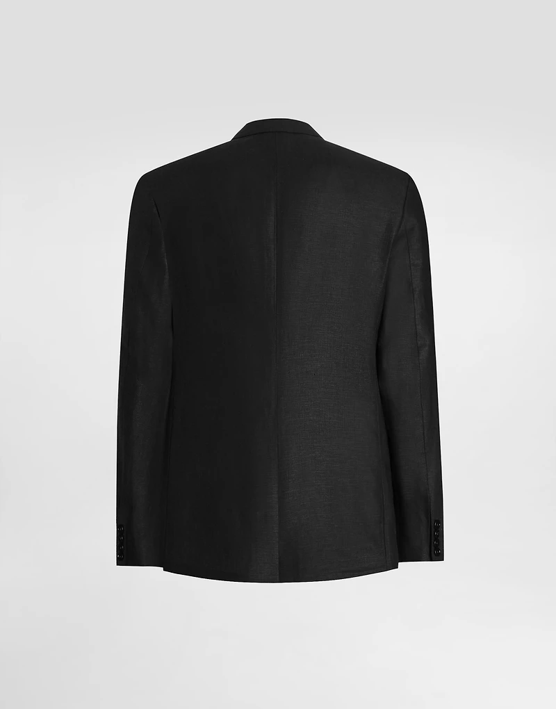 Single-breasted linen fabric jacket