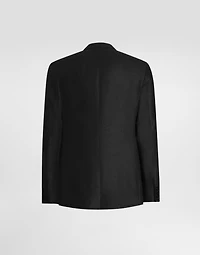 Single-breasted linen fabric jacket