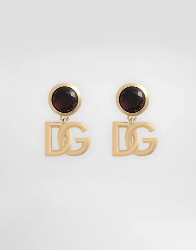Logo clip earrings