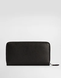 Zip-around calfskin wallet