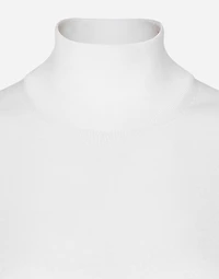 Cotton and silk cropped sweater
