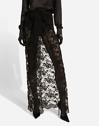 Long Chantilly lace skirt