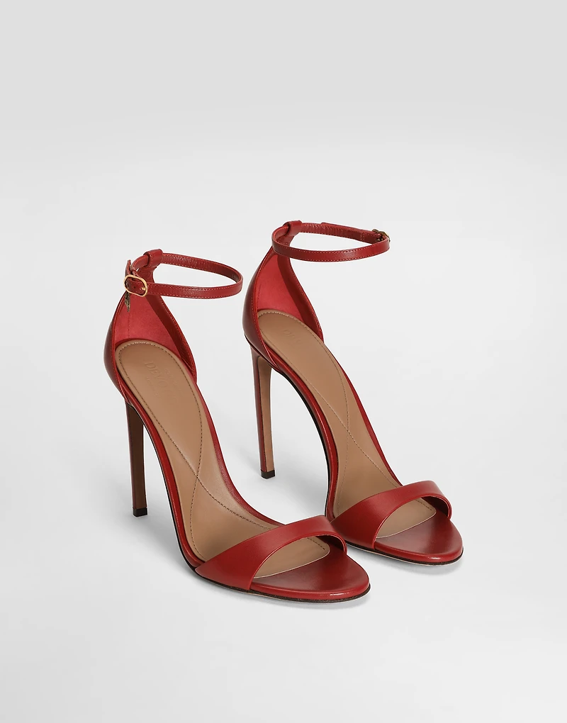 Polished goatskin sandals