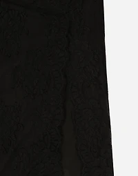 Lace calf-length slip dress
