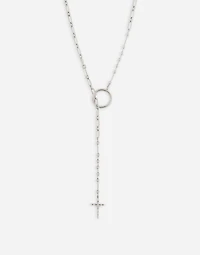 Rosary necklace with chain detailing