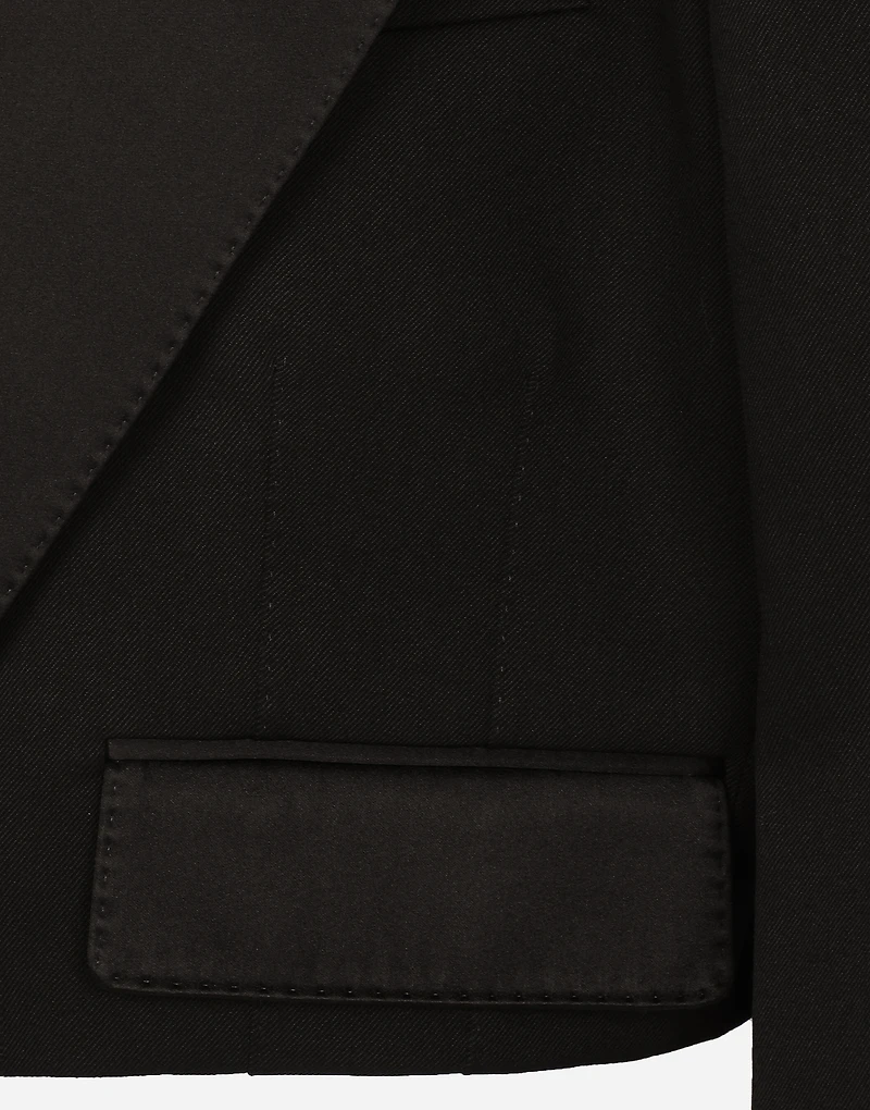 Wool gabardine Spencer tuxedo jacket