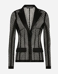 Single-breasted mesh Dolce tuxedo jacket