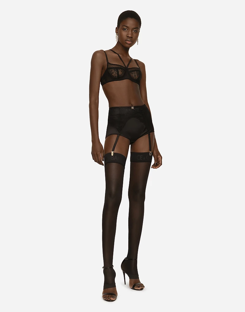 Lace suspender belt