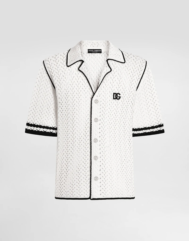 Camicia crochet effetto uncinetto