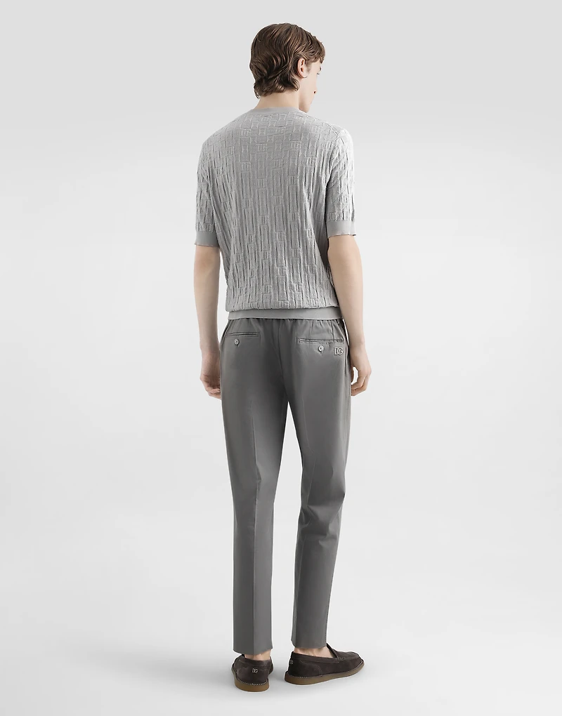 Silk crewneck pullover