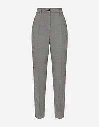 Tailored wool houndstooth pants