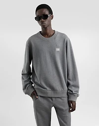 Cotton sweatshirt with tag