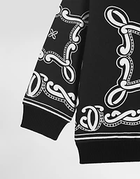 Hoodie with bandanna print