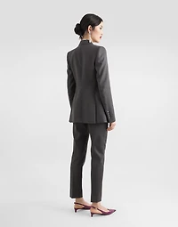 Single-breasted woolen Turlington blazer