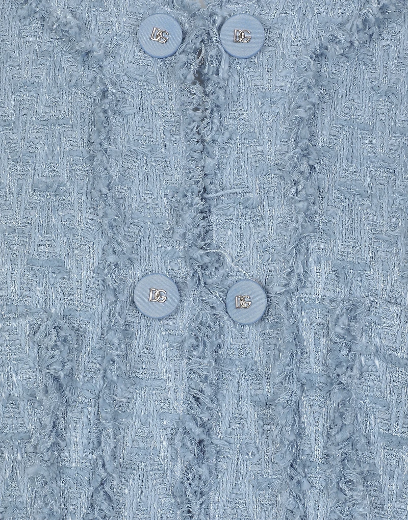 Single-breasted cotton rush-stitch jacket