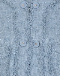 Single-breasted cotton rush-stitch jacket