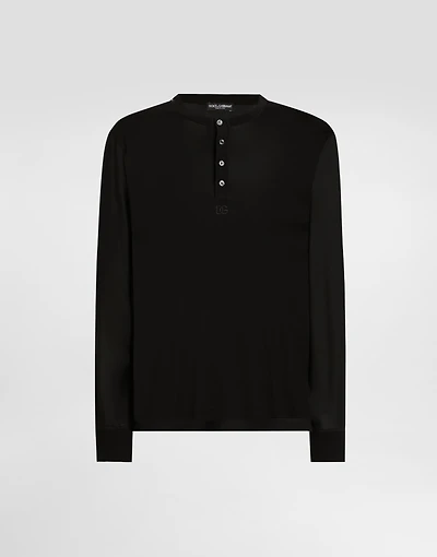 Serafino long sleeve silk t-shirt