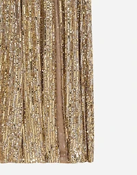 Long sequined dress with slit