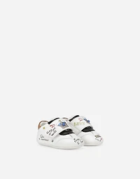 Printed nappa leather sneakers