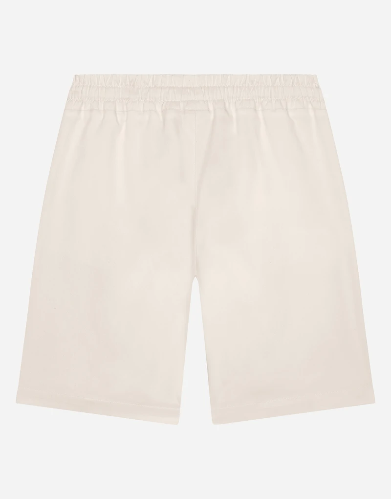 Gabardine shorts with DG logo