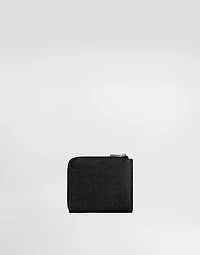 Calfskin card holder with branded plate