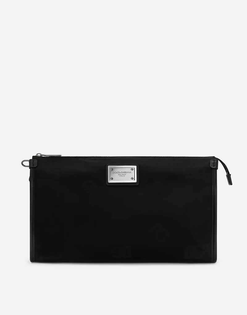 Nylon pouch with logo