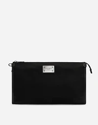 Nylon pouch with logo