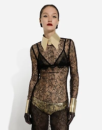 Rigid metal shirt collar necklace