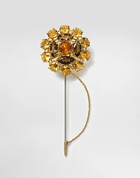 Sicily Brooch  18-carat yellow and white gold, Madera quartz, smoky quartz and citrines.