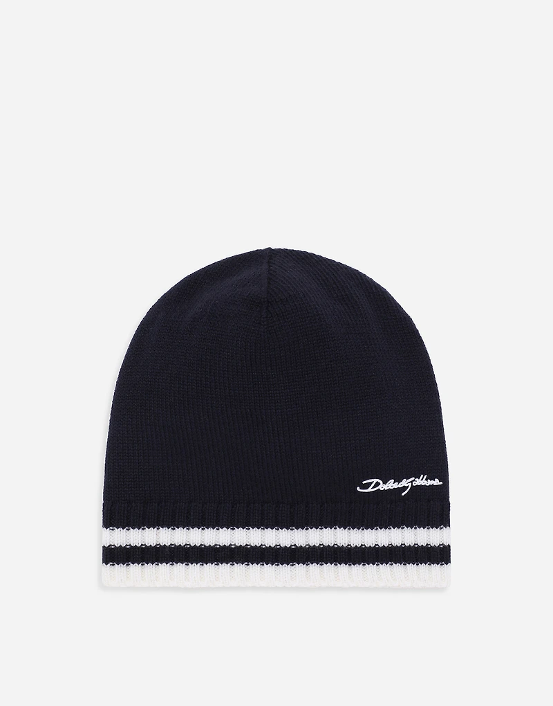 Knit hat with Dolce&Gabbana logo
