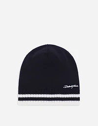 Knit hat with Dolce&Gabbana logo