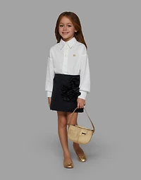 Long-sleeved poplin shirt with DG logo