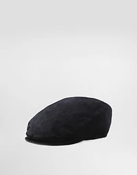 Velvet flat cap