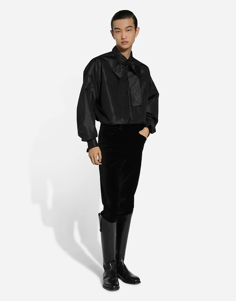 Super-oversize silk shirt