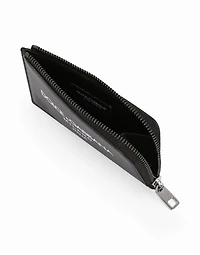 Calfskin card holder with logo