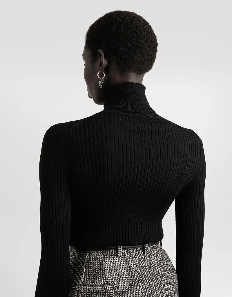 Wool turtleneck pullover