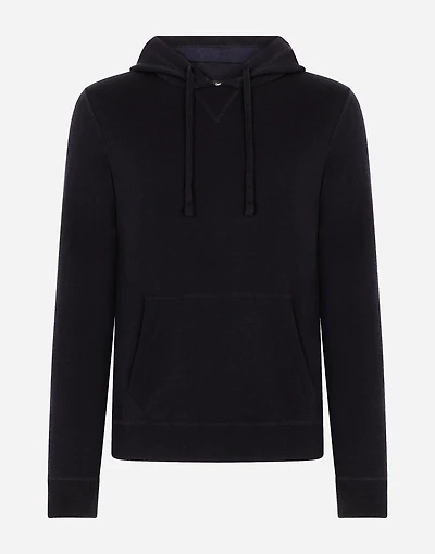 Hooded cashmere pullover