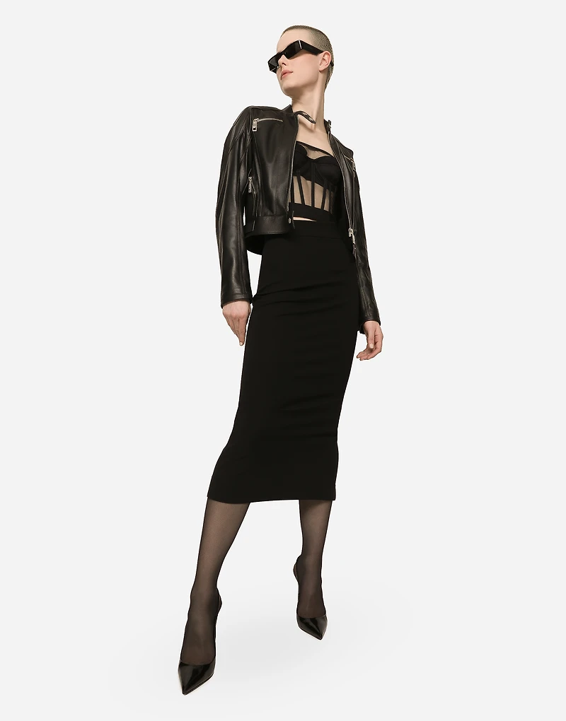 Tulle bustier top with boning