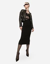 Tulle bustier top with boning