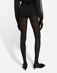 Stretch wool high-waisted tuxedo panties